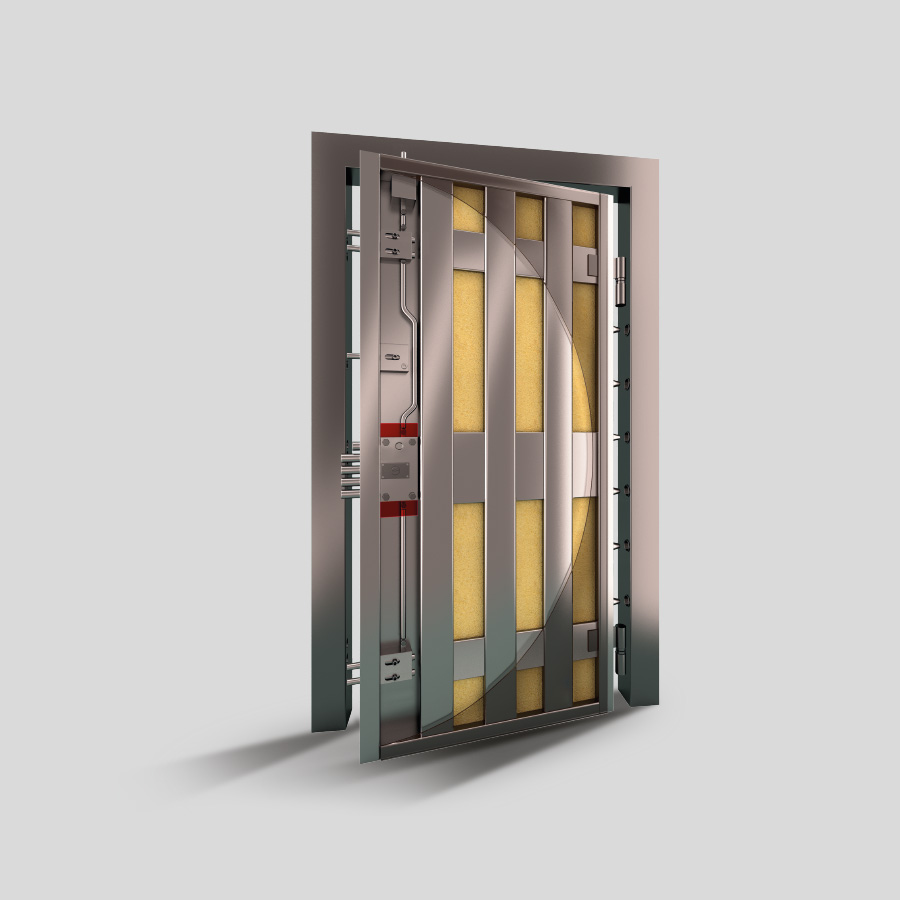 Security Doors - Reinforced Security Door Rock Porta Block